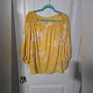 Women's off the shoulder chiffon blouse Ava & Viv brand Size 2X